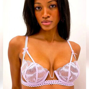 *Final* FOR LOVE & LEMONS Shell Sequin Underwire Bra Small NWT Lilac Sequins